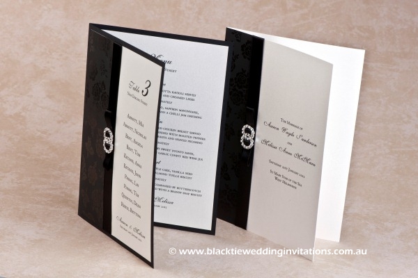 black white plum wedding invitations