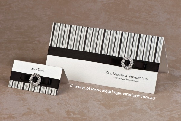 wedding invitation licorice stripe