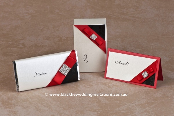 mystery - personalised chocolate, favour box and place card
