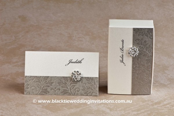 olive grove - place card and favour box