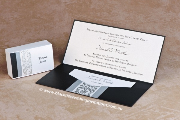 prince william - favour box and invitation with reply card