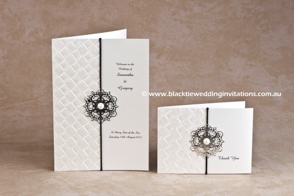 symmetry - service booklet cover and thank you card