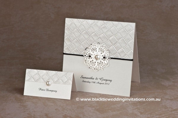 symmetry - place card and invitation