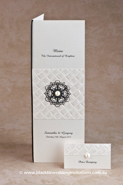 symmetry - menu and place card