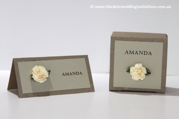 a little bit country:  place card and favour box