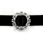 Round diamante buckle for 10mm ribbon