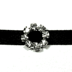 Round diamante buckle for 5mm ribbon