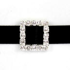 Diamante square buckle for 10mm ribbon
