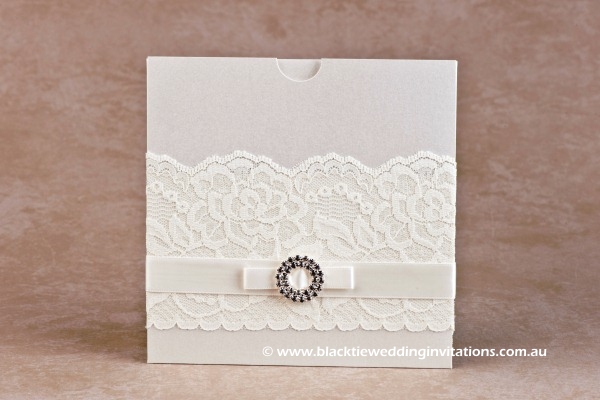 wedding invitation bridal lace