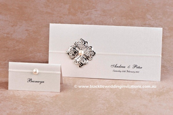 chic - place card and invitation