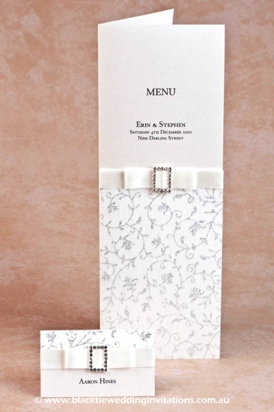 glamour - place card and menu