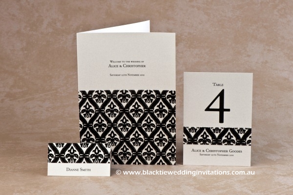 harmony - place card, service booklet cover and table number
