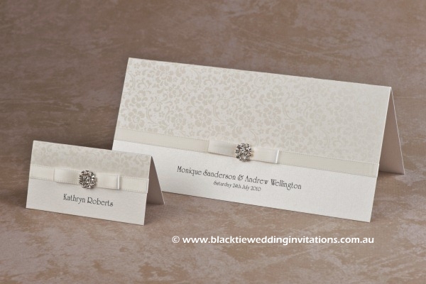 ivory bloom - place card and invitation