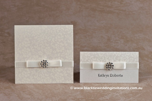 ivory bloom - thank you card and place card