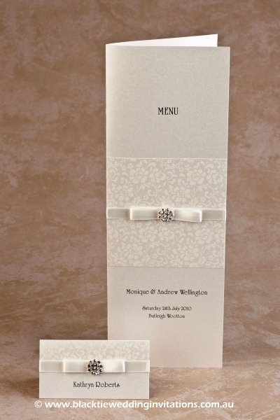 ivory bloom - place card and menu