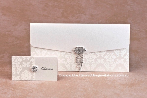 grace ivory - place card and invitation