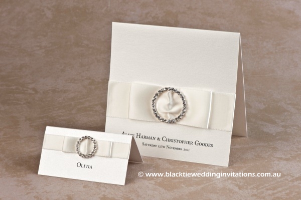 jewel - place card and invitation