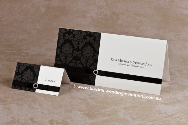 midnight - place card and invitation