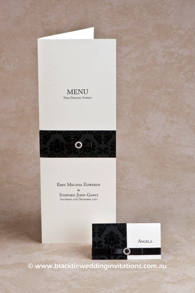 midnight - menu and place card
