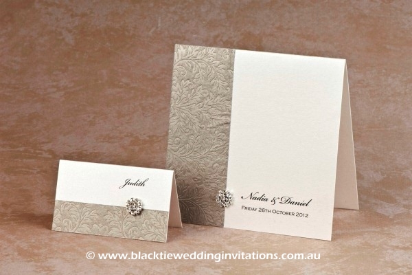 olive grove - place card and invitation
