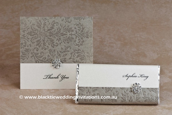 olive grove - thank you card and place card