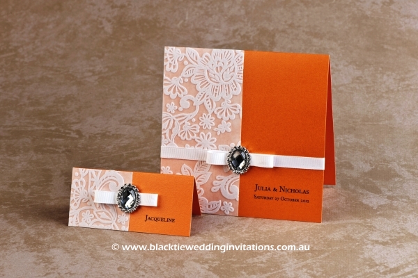 wedding invitation - orange blossom