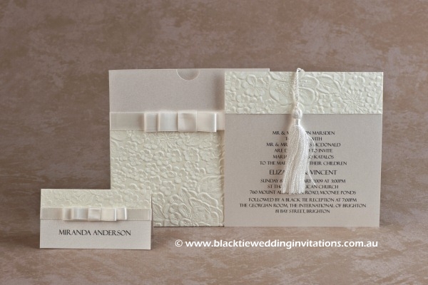 pure - place card and invitation