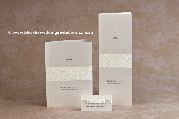 pure - menus and place card