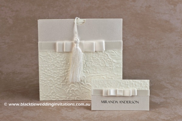 pure - invitation and place card