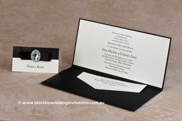 secret garden - place card and invitation with reply card