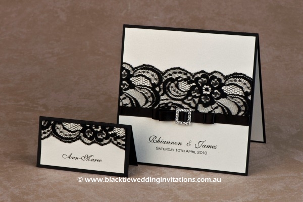 shimmer - place card and invitation