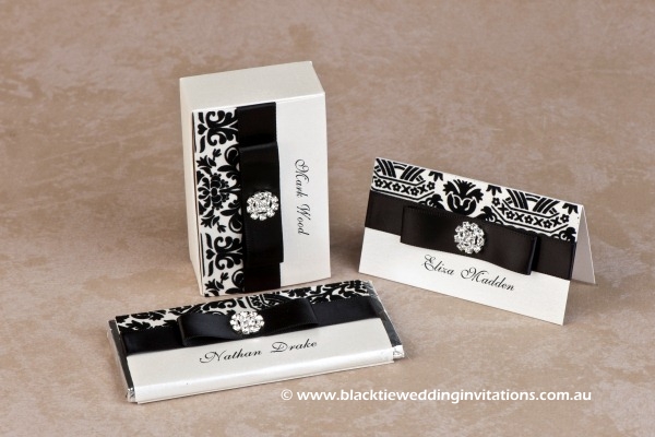 symphony - personalised chocolate, favour box and place card