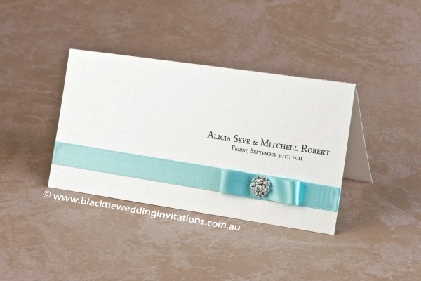 wedding invitation touch of blue