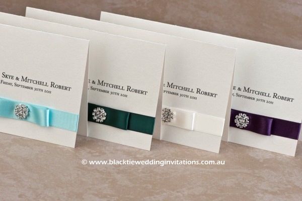 touch of blue - invitations in various colours