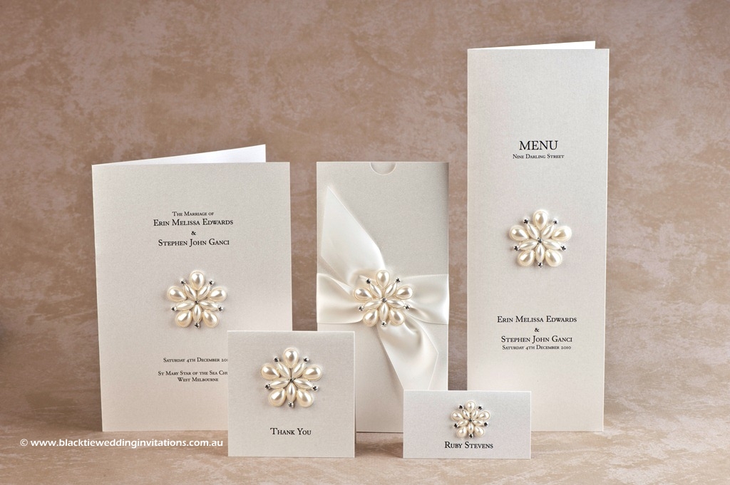 wedding stationery design - ocean pearl