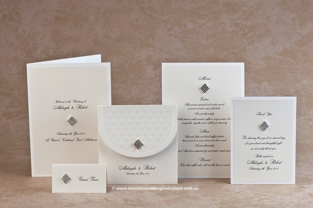wedding stationery design - queen of diamonds
