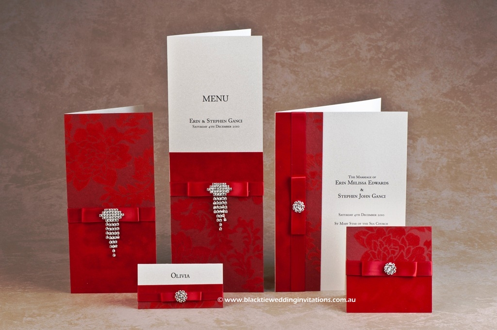 wedding stationery design - red