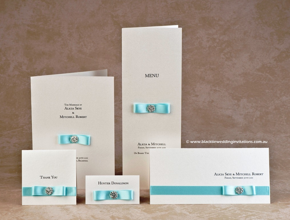wedding stationery design - touch of blue