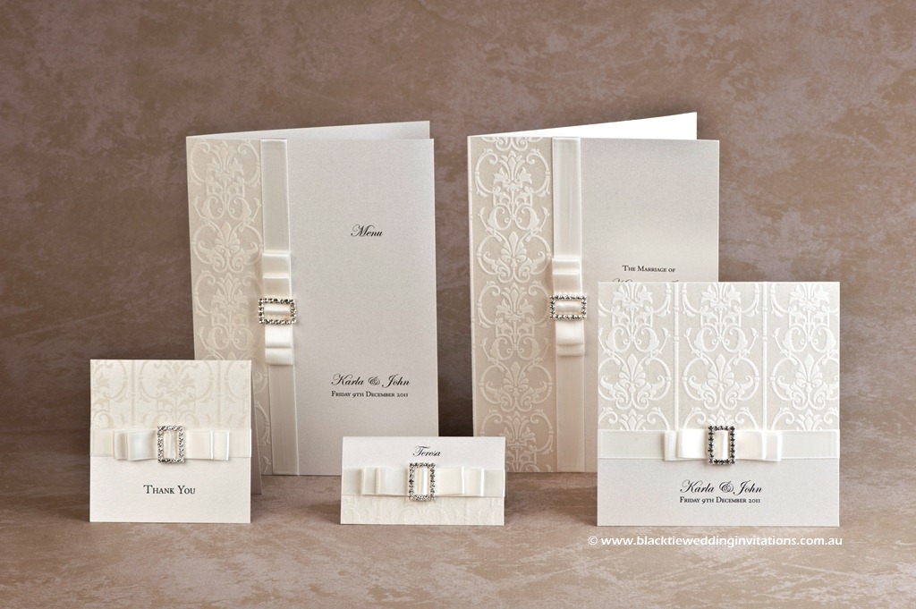 wedding stationery design - white wedding