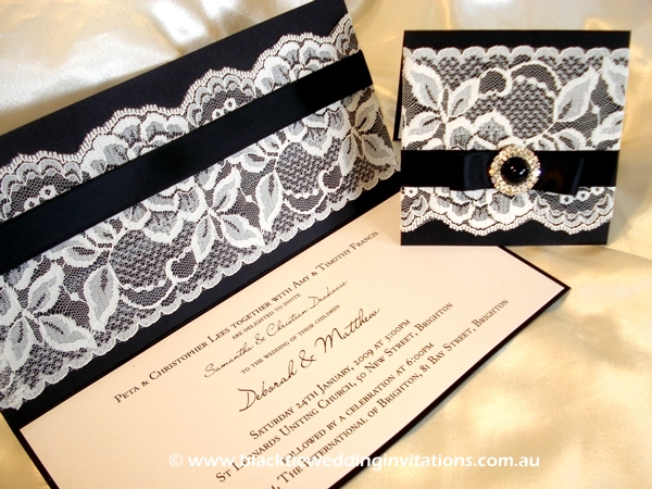 wedding invitation french lace
