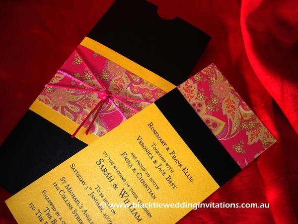 wedding invitation indian sari