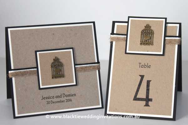 love bird invitation and table number