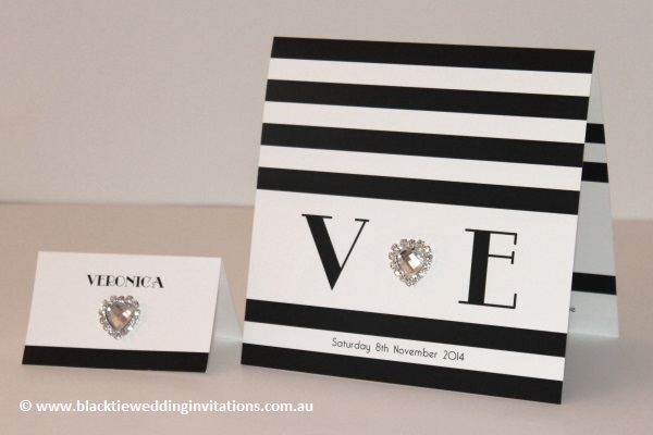new york - place card and invitation