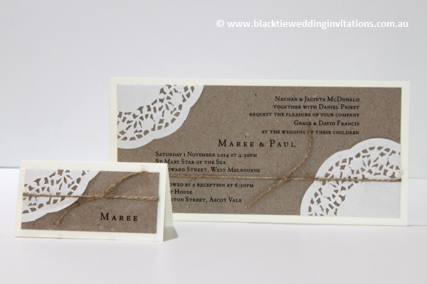 sentimental place card and invitation