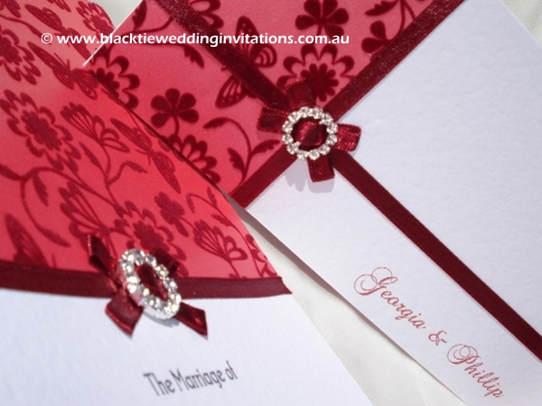 wedding invitation velvet spring